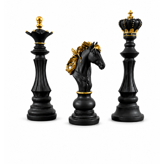 Dekorativa Schackpjäser Trio