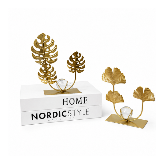 Bladskulptur med Kristallaccent