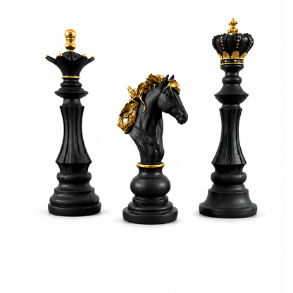 Dekorativa Schackpjäser Trio