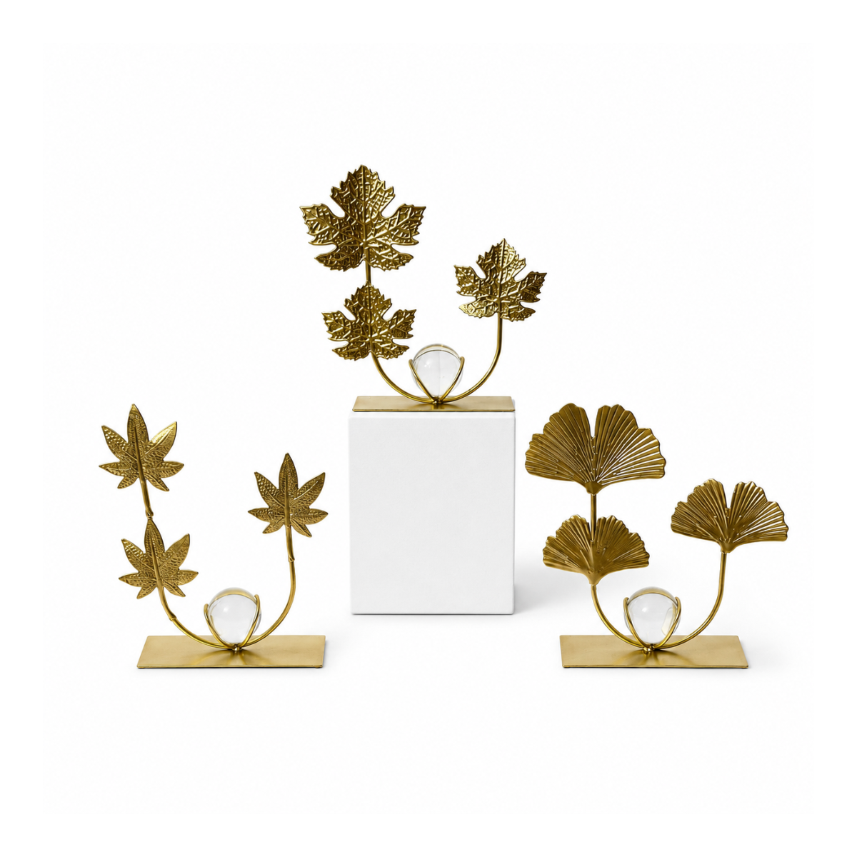 Bladskulptur med Kristallaccent