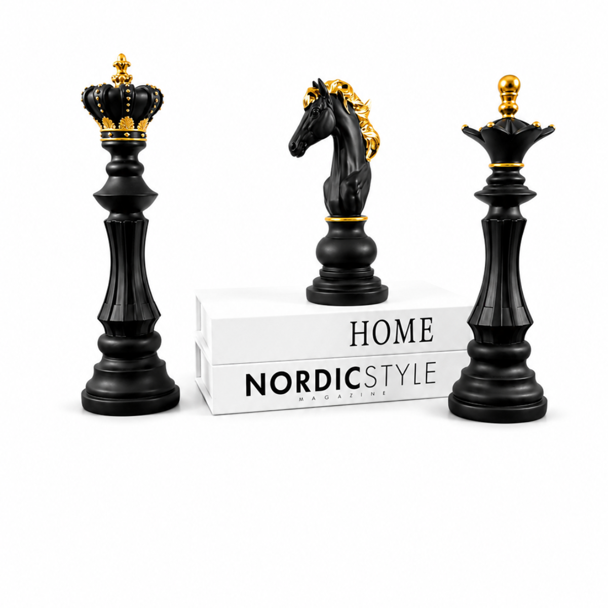 Dekorativa Schackpjäser Trio