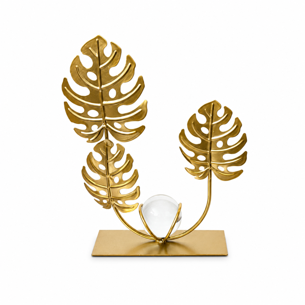 Bladskulptur med Kristallaccent